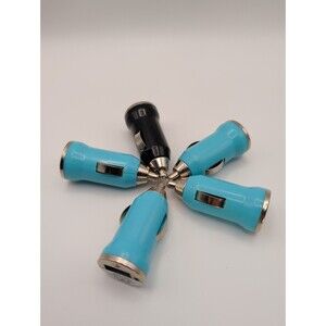 5 pc Universal Car charger Single Bullet USB Adapter 12~24V Cigarette socket